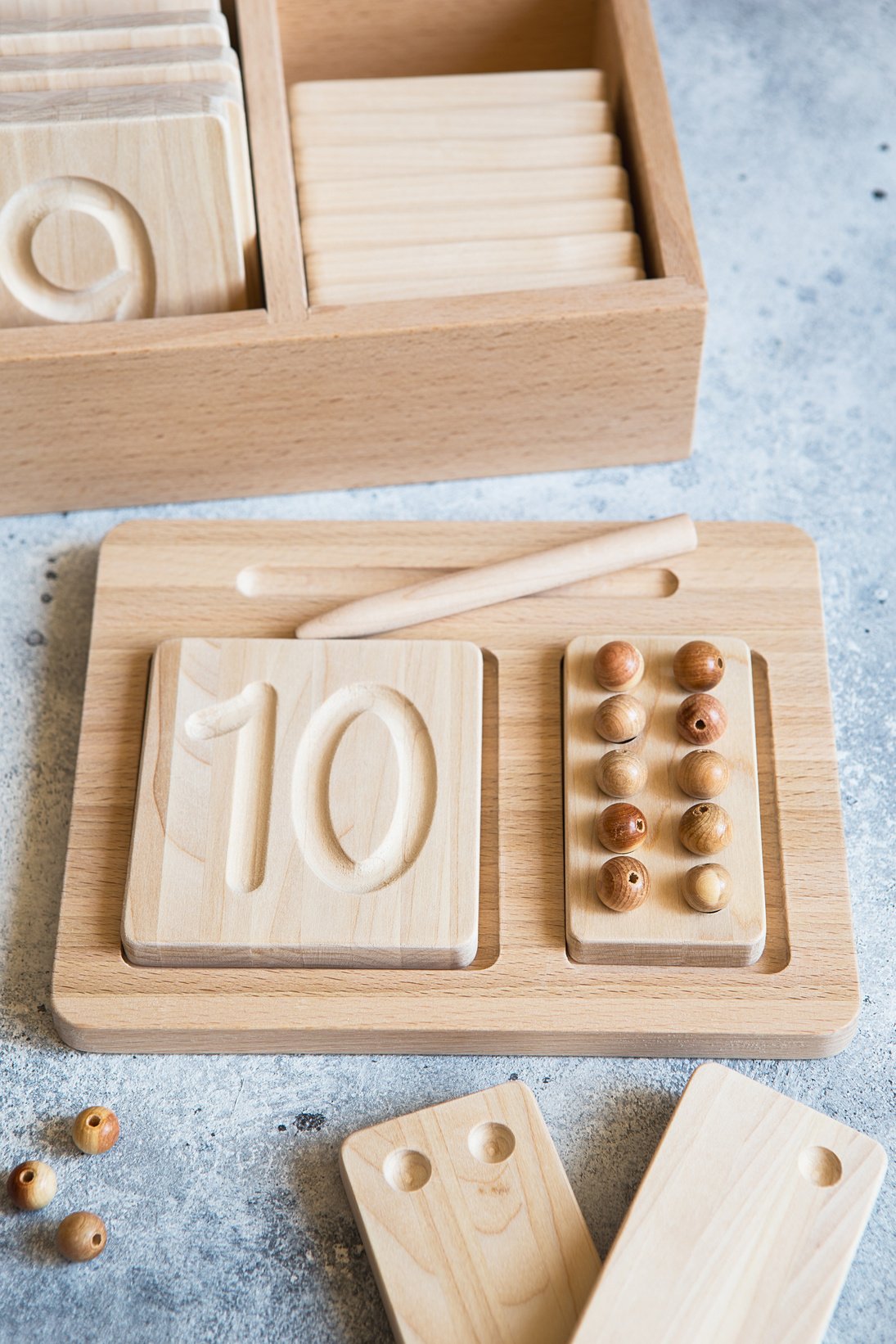 Wooden Counting and Writing Trays - Learning Resource for Educat